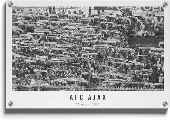 AFC Ajax supporters '82 - Walljar - Wanddecoratie - Schilderij - Plexiglas
