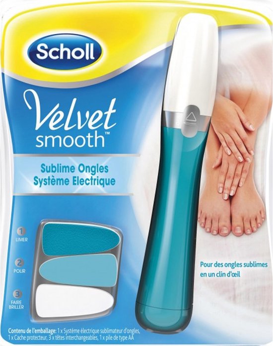 Scholl Velvet Smooth Elektrisch Nagelvijl Blauw - 1 stuk - Scholl