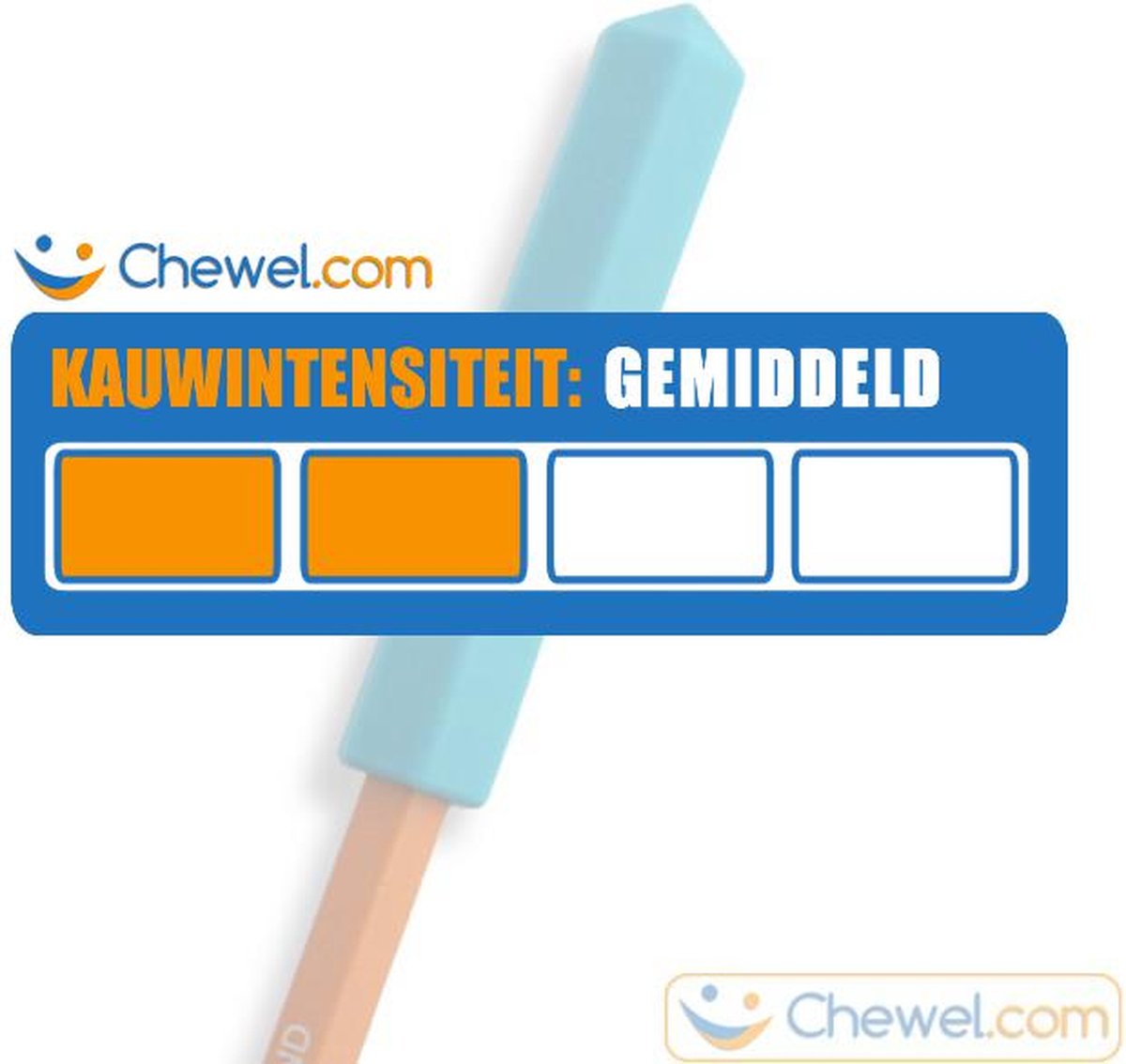 Chewel Pennendop bijtdop - Potlood kauwdop voor milde tot matige kauwbehoefte