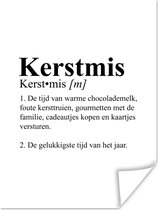 Affiche Définition de Noël - Citations - Énonciations - Noël - Dictionnaire - 60x80 cm - Décorations de Noël - Décoration de Noël pour l'intérieur - Noël