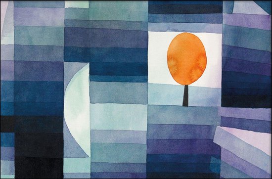 Walljar - Paul Klee - The Harbinger Of Autumn - Muurdecoratie - Acrylglas schilderij - 40 x 60 cm
