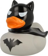 badeend Dark Duck junior 8,5 cm rubber grijs/zwart