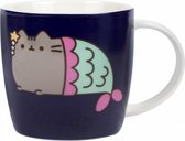 mok kleurveranderend 250 ml keramiek blauw/wit