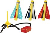 luchtdrukraket junior 25 cm foam geel 5-delig