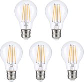 Voordeelpak | 5 stuks | LED Filament lamp 10W | 1350lm | A60 E27 - 6000K - Daglicht wit (860)