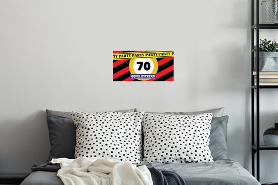 Stickers muraux - Anniversaire - 70 Ans - Fête - 40x20 cm - Feuille adhésive