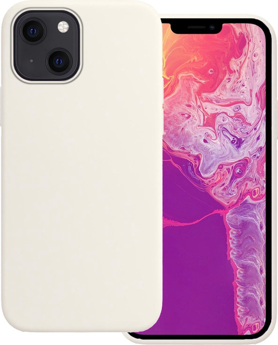 Hoesje Geschikt voor Apple iPhone 13 - Sterk & Shockproof - Hoes Cover - Siliconen Case - Wit