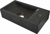 Bally B-Stone Fontein Hardsteen Kraangat Rechts 36x18x9cm Natuursteen Zwart