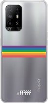 6F hoesje - geschikt voor OPPO A94 5G -  Transparant TPU Case - #LGBT - Horizontal #ffffff