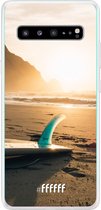 6F hoesje - geschikt voor Samsung Galaxy S10 5G -  Transparant TPU Case - Sunset Surf #ffffff
