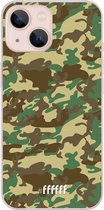 6F hoesje - geschikt voor iPhone 13 - Transparant TPU Case - Jungle Camouflage #ffffff