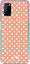 6F hoesje - geschikt voor OPPO A92 -  Transparant TPU Case - Peachy Dots #ffffff