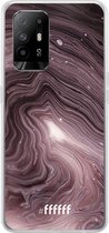 6F hoesje - geschikt voor OPPO A94 5G -  Transparant TPU Case - Purple Marble #ffffff