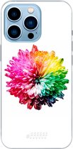 6F hoesje - geschikt voor iPhone 13 Pro Max - Transparant TPU Case - Rainbow Pompon #ffffff