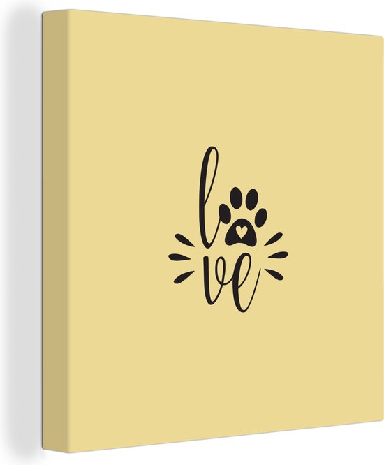 Citation Amour Avec Une Patte De Chien Sur Fond Jaune Toile 2cm 50x50 Cm Tirage Bol Com Citation Amour Avec Une Patte De Chien Sur Fond Jaune Toile 2cm 50x50 Cm Tirage Bol Com