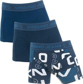 Vingino jongens boxershorts 3-Pack - Dark Blue  - 152