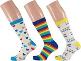 Apollo | Pride White Socks | 3-Pack Giftbox | Maat 36-41