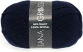 Lana Grossa Meilenweit 150 gram 6 draads nr 8963  Donkerblauw