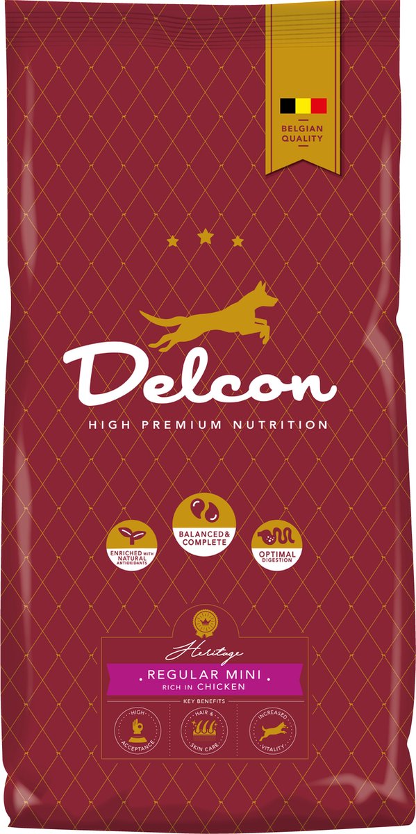 Delcon Mini Adult Kip – Hondenvoer Brokken 3kg |Voor Kleine Hondenrassen Delcon Mini Adult Kip – Hondenvoer Brokken 3kg |Voor Kleine Hondenrassen
