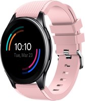 Siliconen Smartwatch bandje - Geschikt voor  OnePlus Watch siliconen bandje - roze - Strap-it Horlogeband / Polsband / Armband