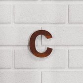 Cortenstaal Huisnummer - Letter c - 10cm hoog