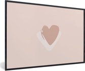 Cadre photo avec affiche - Été - Coeur - Rose - 30x20 cm - Cadre pour affiche