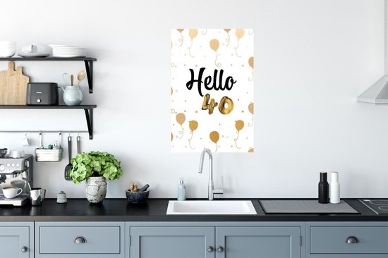 Poster 60x90 cm - Jubileum - Quote - Ballonnen - Posters - Kamer decoratie - Wanddecoratie woonkamer - Muurdecoratie slaapkamer