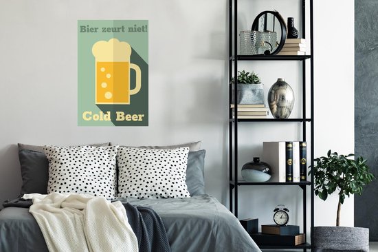 Affiche Mancave - Bières - La Bières ne bourrine pas - Pub - Café - 40x60 cm