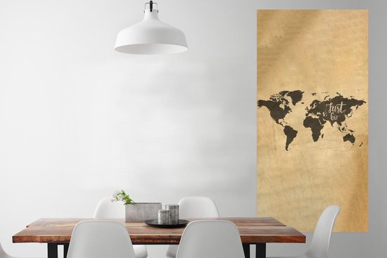 Cartes du monde du monde - Carte du Wereldkaart - Carte - Proverbes - 80x160 cm