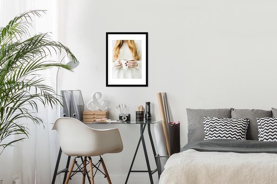 Cadre photo avec affiche - Café - Hiver - Pull - 30x40 cm - Cadre pour affiche