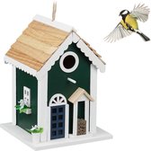 Relaxdays vogelhuisje gekleurd - decoratie - nestkastje koolmees - vogelkastje mus - tuin
