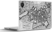 Laptop sticker - 10.1 inch - Historische stadskaart van Bergen op Zoom - zwart wit - 25x18cm - Laptopstickers - Laptop skin - Cover
