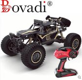 Bovadi Rock Crawler - Speelgoed Auto - Radio Controll - Afstand Bestuurbaar - Elektrisch - 4 Wheel - All Terrain Auto- Zwart - 1:8 - 50 cm