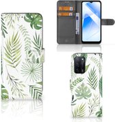 Wallet Book Case OPPO A16/A16s | OPPO A54s Smartphone Hoesje Leaves