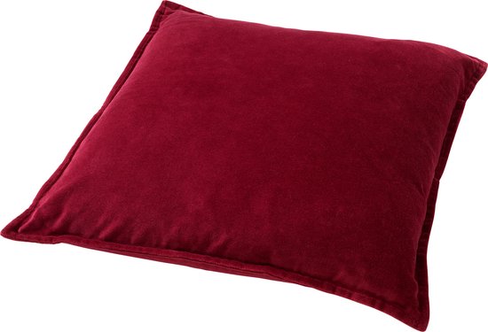 Sierkussen décoratif Dutch Decor Caith 50x50 cm Plum rouge