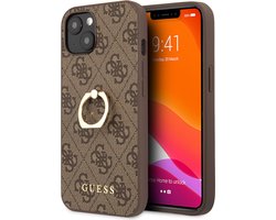 MijnWinkel - Guess PU Leather Back Cover Telefoonhoesje voor Apple iPhone 13 Mini - Beschermend & Stijlvol - Kleur: Bruin
