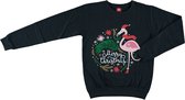 Apollo Dames Foute Kersttrui Blauw - Maat  L