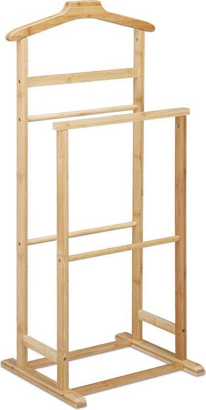 dressboy bamboe - 98,5 x 47 x 36 cm - voor dames en heren - slaapkamer
