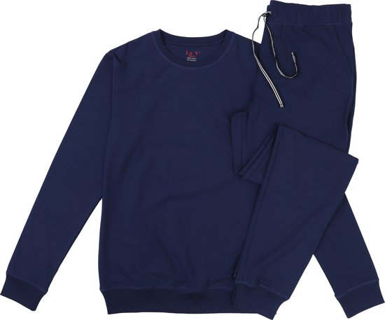 La-V pyjamaset  sportieve voor heren donkerblauw XL