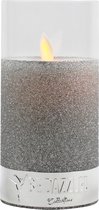 Magic Flame Kaars Be Dazzled Led 7 X 15 Cm Glas Zilver