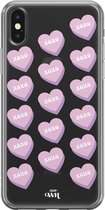 xoxo Wildhearts case voor iPhone X/XS - XOXO Candy - xoxo Wildhearts Transparant Case