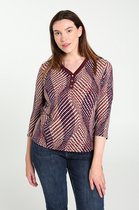 Cassis - Female - T-shirt met psychedelische print  - Bordeaux