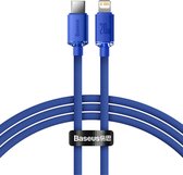 Baseus Crystal Series USB-C naar Apple Lightning Kabel 20W 1.2M Blauw