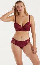 Promise - Sandalo Lingerie Set (beugel bh + slip) - maat 80F - Rood - Dames