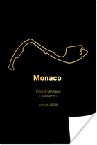 Poster Formule 1 - Monaco - Circuit - 120x180 cm XXL - Cadeau voor man