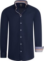 Rusty Neal - Heren Overhemd - Regular Fit - Stretch - 11026 - Navy