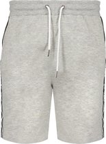 DEELUXE Joggershort met gezeefdrukte strepen. KYGO Light Grey Mel