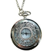 Ketting Horloge- Filigraan- Zilverkleur-46.8 mm-Charme Bijoux