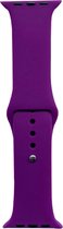 Hidzo Horlogebandje - bandje geschikt voor Apple Watch Series 1/2/3/4 - 38MM / 40MM - Siliconen - Violet