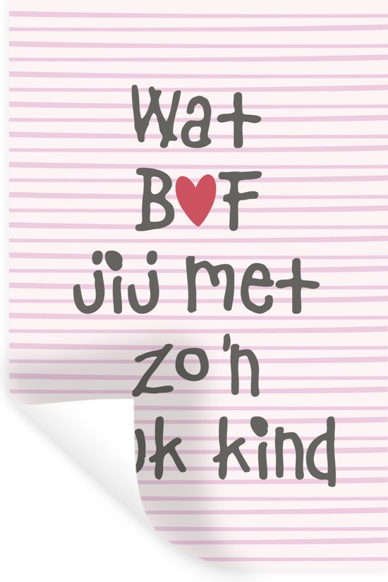 Stickers muraux - Film autocollant - Cadeau de fête des mères avec texte quelle chance as-tu d'avoir un si gentil enfant Rose - 40x60 cm - Film adhésif - Stickers muraux Chambre d'enfant - Papier peint autocollant